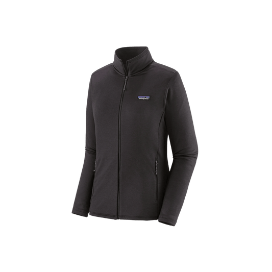PATAGONIA WOMEN'S R1 DAILY JACKET, INK BLACK, FRONT ANGLE, XS, SM, MD, LG, XL