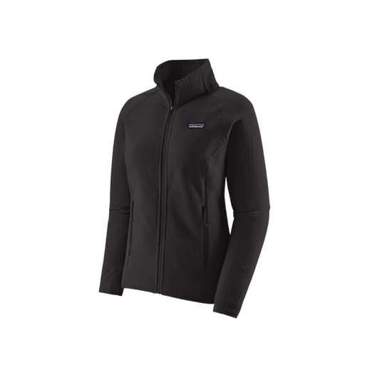 PATAGONIA WOMEN'S R2 TECHFACE JACKET, BLACK, FRONT ANGLE, SM, MD, LG, XL