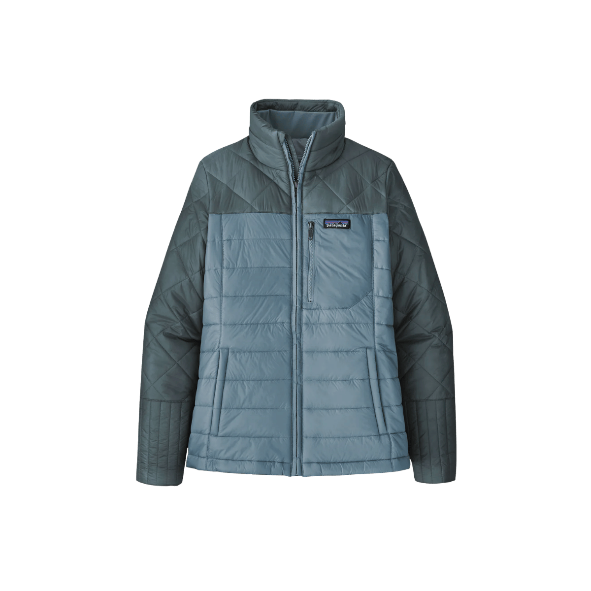 PATAGONIA WOMEN'S RADALIE JACKET, PLUME GREY, FRONT ANGLE, SM, MD, LG, XL