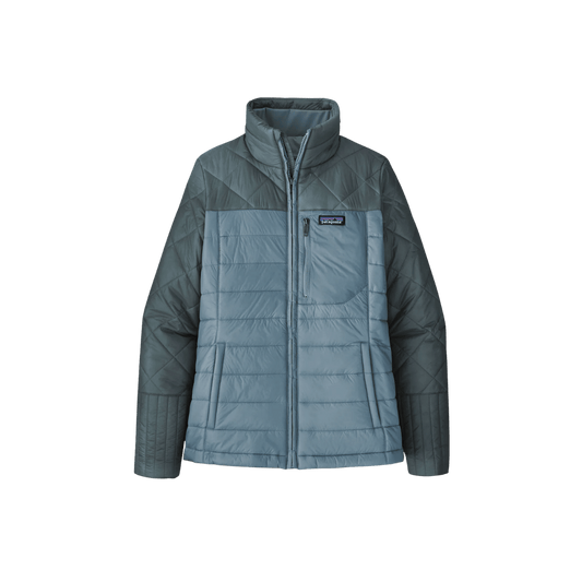 PATAGONIA WOMEN'S RADALIE JACKET, PLUME GREY, FRONT ANGLE, SM, MD, LG, XL