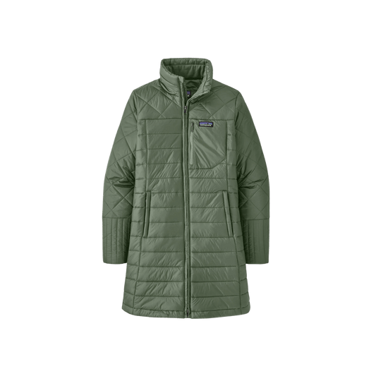 PATAGONIA WOMEN'S RADALIE PARKA, HEMLOCK GREEN, FRONT ANGLE, SM, MD, LG, XL