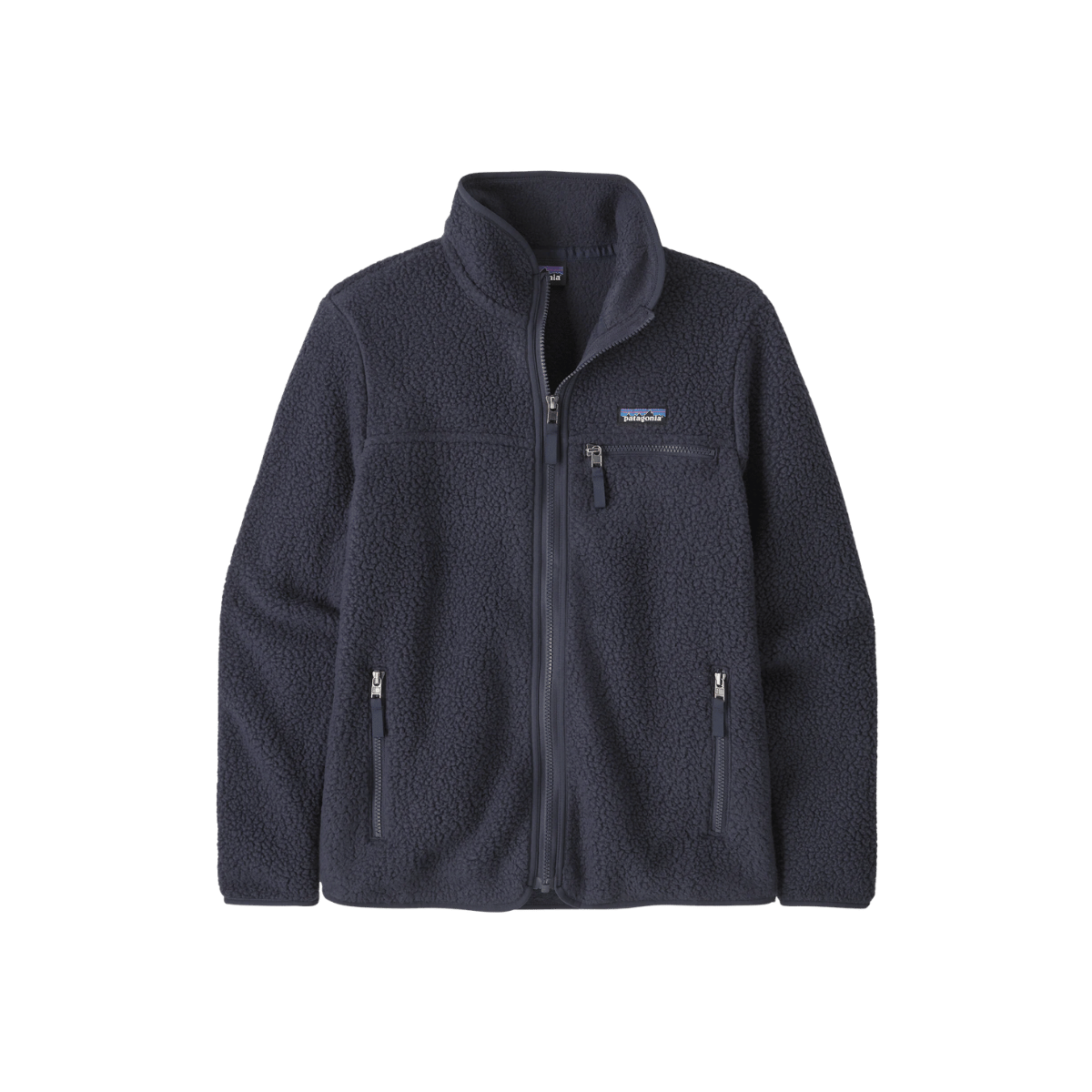 PATAGONIA WOMEN'S RETRO PILE JACKET, SUNKEN BLUE COLOR, FRONT ANGLE, SM, MD, LG, XL