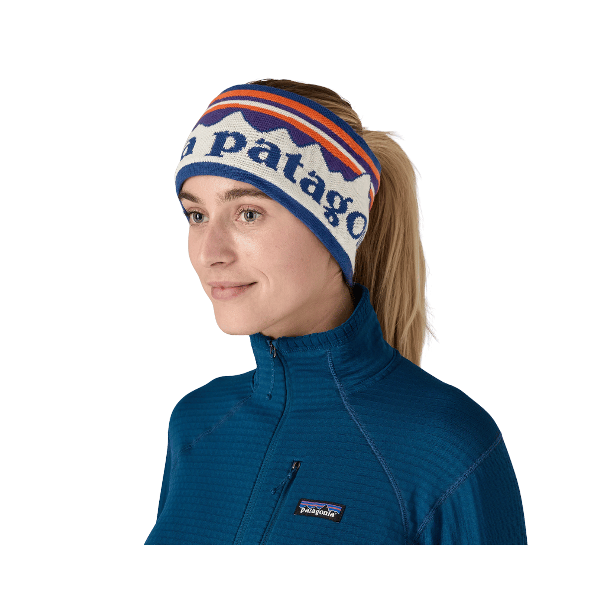 PATAGONIA POWDER TOWN HEADBAND - BIRCH WHITE - FRONT VIEW