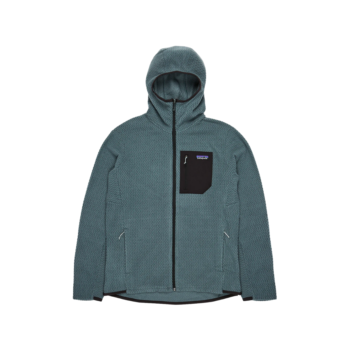 PATAGONIA MEN'S R1 AIR FLEECE FULL-ZIP HOODY - NOUVEAU GREEN