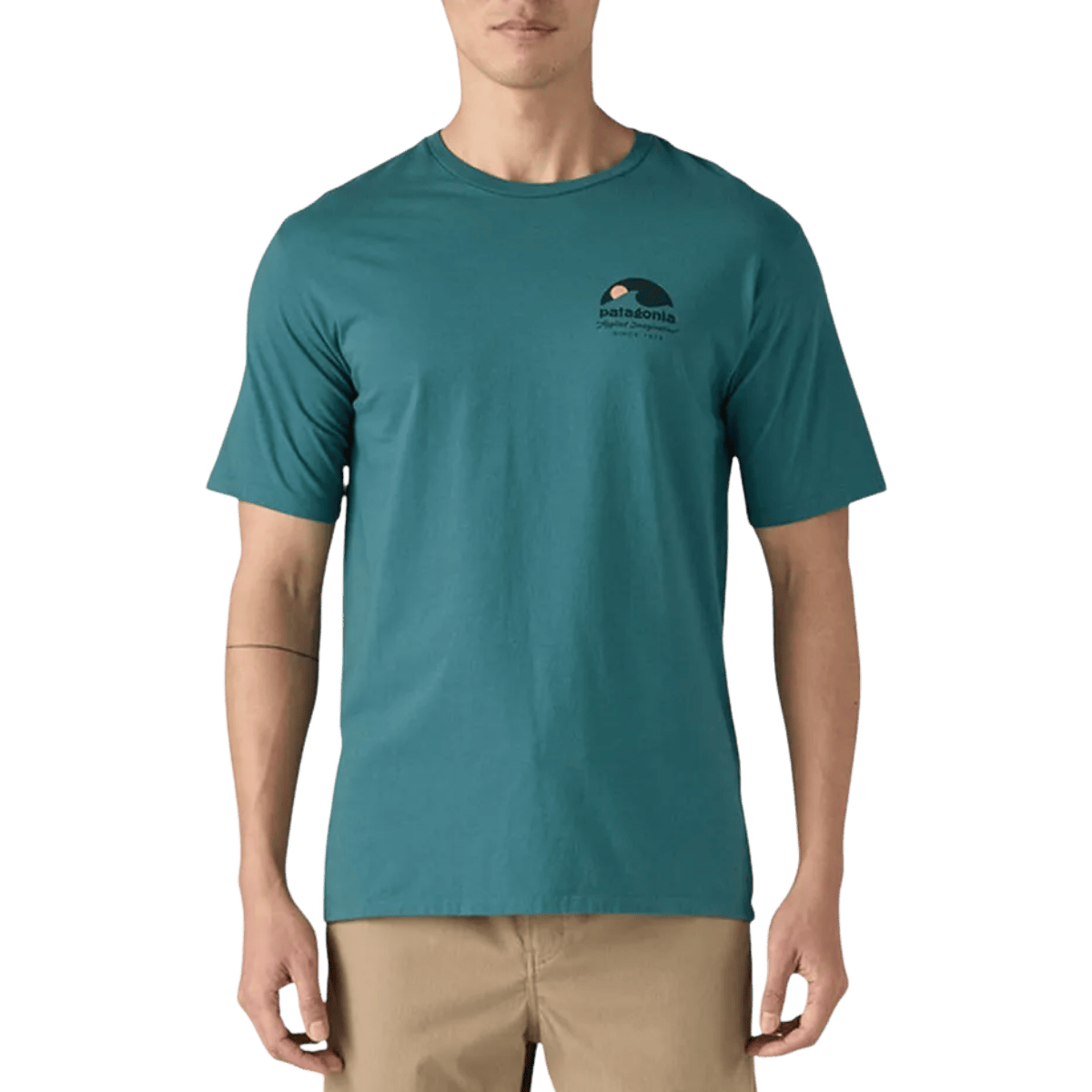 PATAGONIA APPLIED IMAGINATION T-SHIRT - WETLAND BLUE FRONT