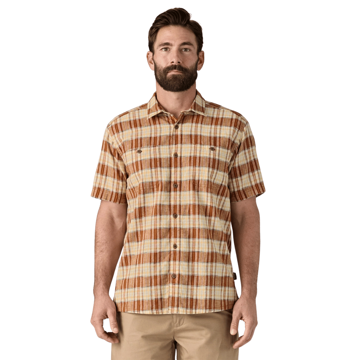 PATAGONIA BACK STEP SHIRT - SUNLIGHT: ROBIN BROWN WW FRONT 