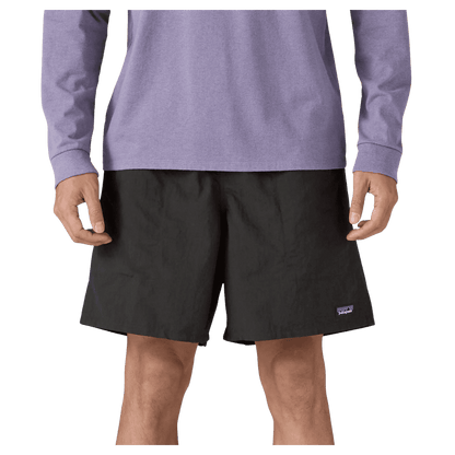 PATAGONIA MEN'S BAGGIES LONGS 7" INSEAM SHORT - BLACK - FRONT VIEW WW