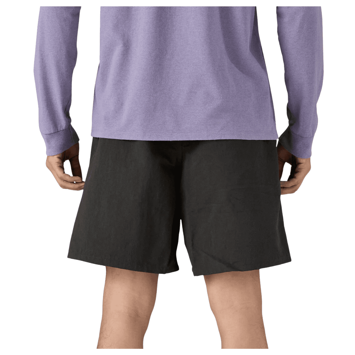 PATAGONIA MEN'S BAGGIES LONGS 7" INSEAM SHORT - BLACK - BACK VIEW WW