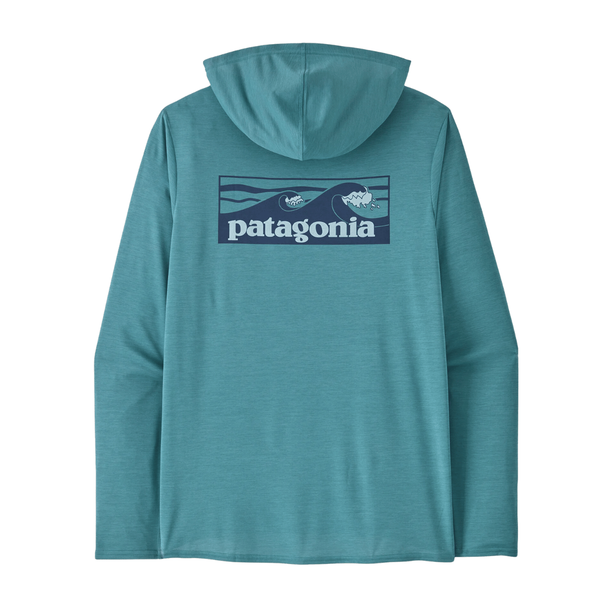 PATAGONIA CAPILENE COOL DAILY GRAPH HOODY - WETLAND BLUE BLACK