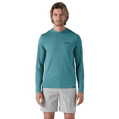 PATAGONIA CAPILENE COOL DAILY GRAPH HOODY - WETLAND BLUE WW FRONT