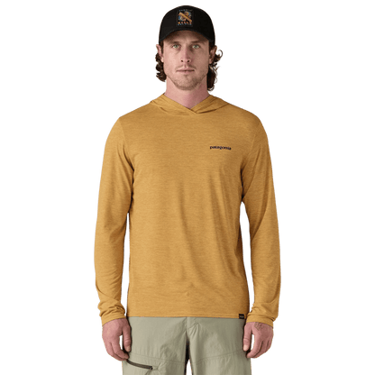 PATAGONIA CAPILENE COOL DAILY GRAPHIC HOODY - BEESWAX TAN WW FRONT