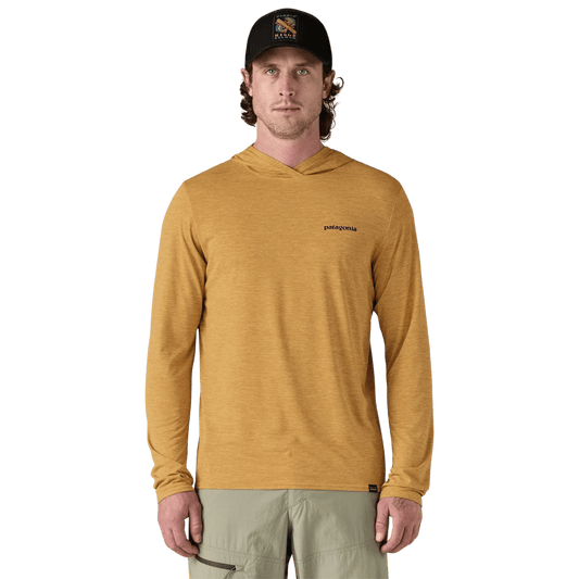 PATAGONIA CAPILENE COOL DAILY GRAPHIC HOODY - BEESWAX TAN WW FRONT