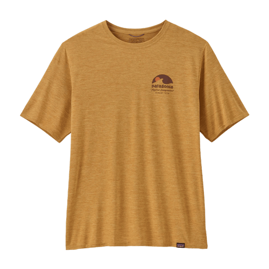 PATAGONIA CAPILENE COOL DAILY GRAPHIC TEE - APPLIED IMAGINATION: BEESWAX TAN FRONT
