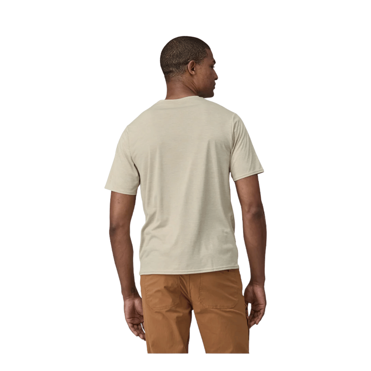 PATAGONIA CAPILENE COOL DAILY SHIRT - PUMICE/DYNO WHITE WW BACK