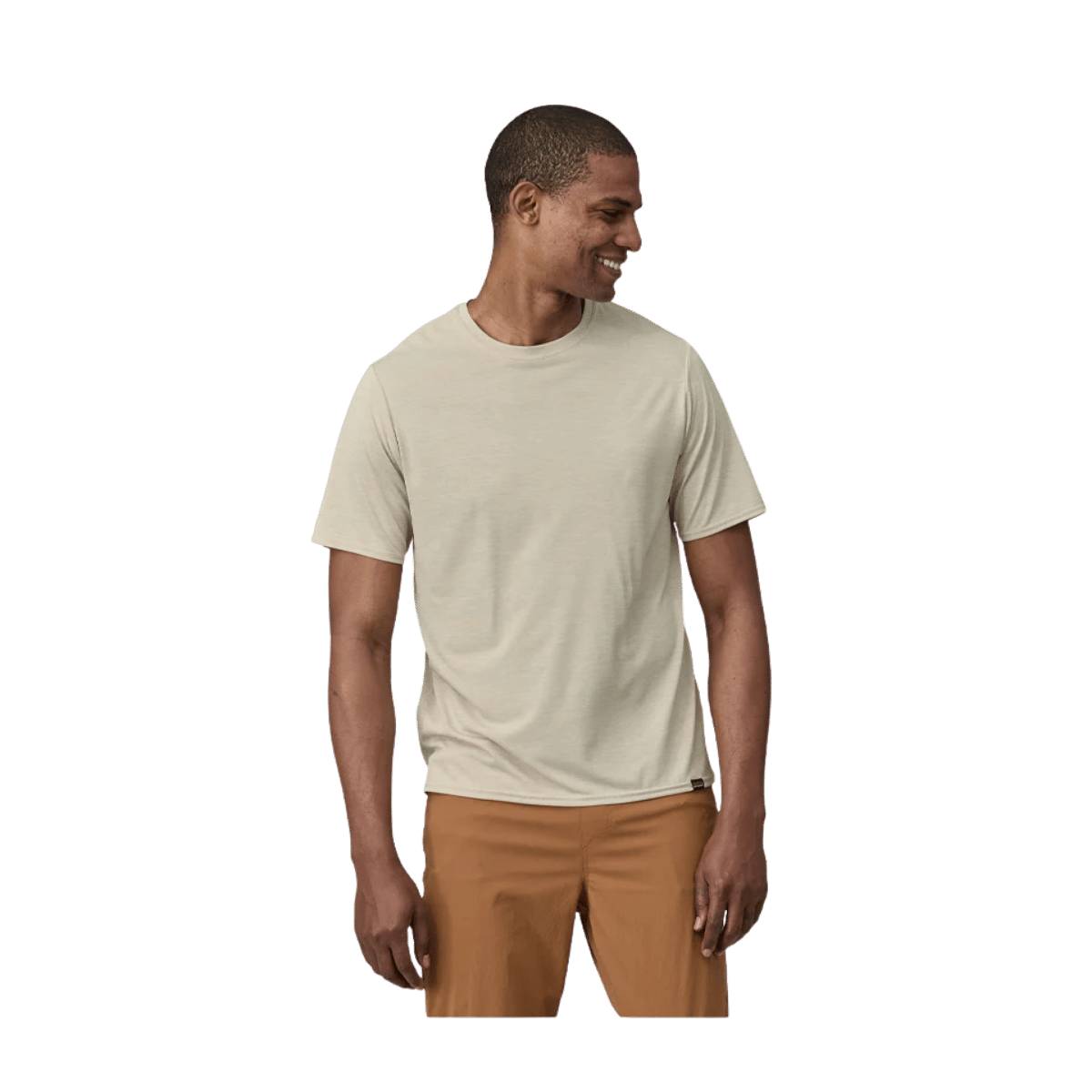 PATAGONIA CAPILENE COOL DAILY SHIRT - PUMICE/DYNO WHITE WW FRONT