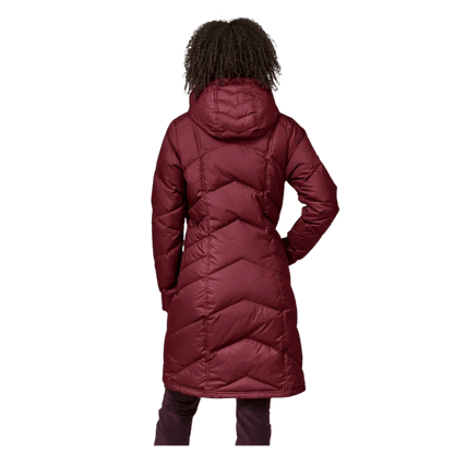 PATAGONIA WOMEN'S KNEE-LENGTH DOWN WITH IT PARKA - BLK - BACK VIEW WW