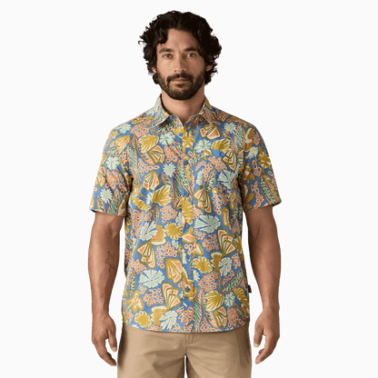 PATAGONIA GO TO SHIRT - FLOURISH: ABUNDANT BLUE WW FRONT