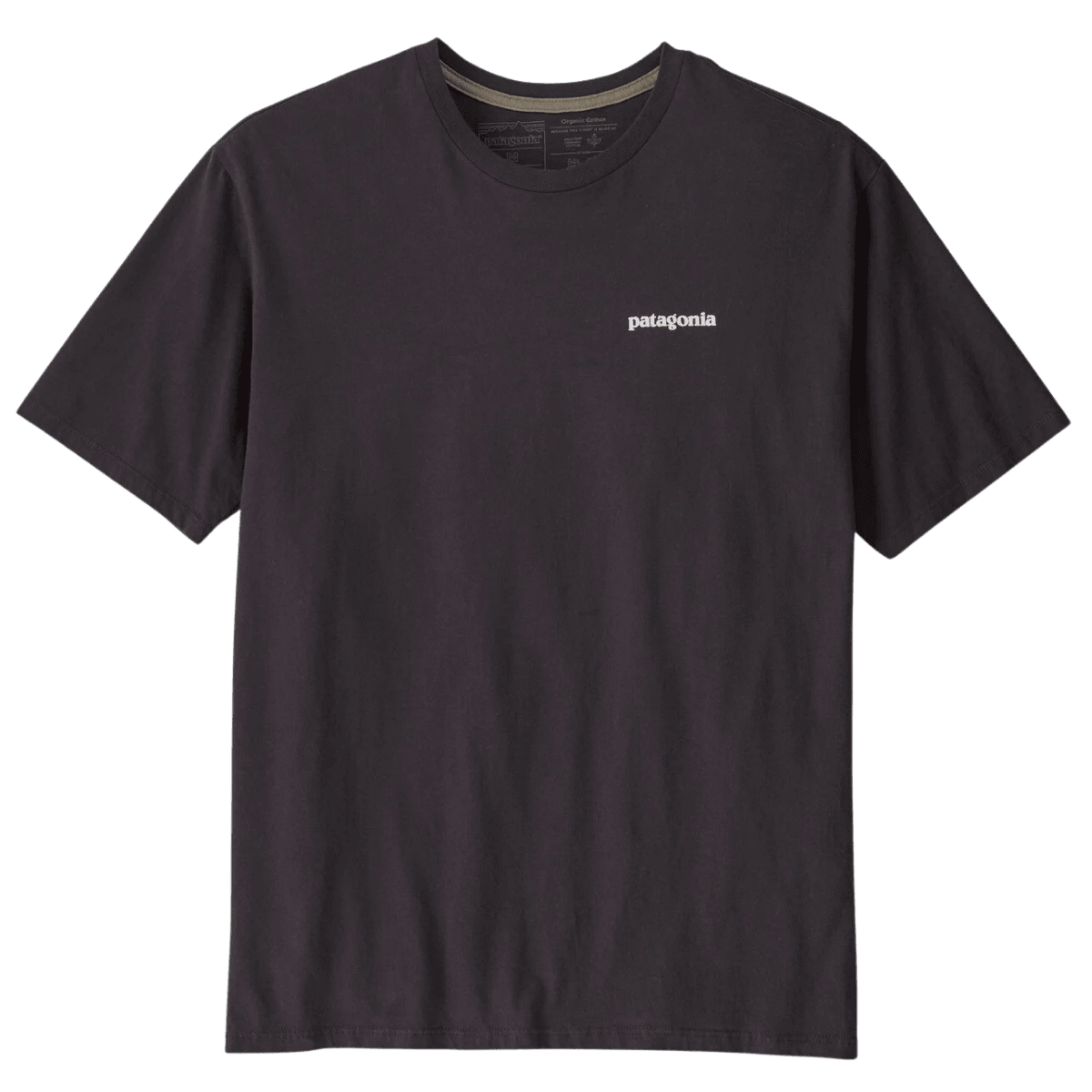 PATAGONIA MEN'S HOME WATER TROUT ORGANIC T-SHIRT - INK BLACK - FRONT VIEW