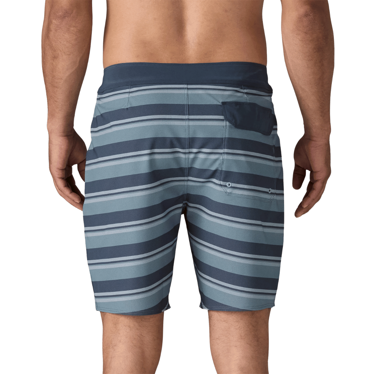 PATAGONIA HYDROPEAK BOARDSHORTS 18" - TWINNIE STRIPE: STILL BLUE WW BACK