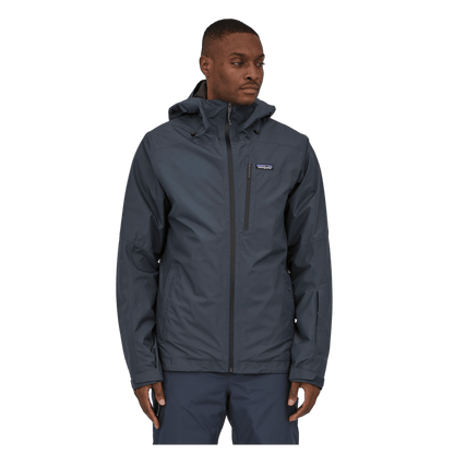 PATAGONIA MEN'S INSULATED POWDER TOWN JACKET - SMOLDER BLUE - FRONT VIEW WW