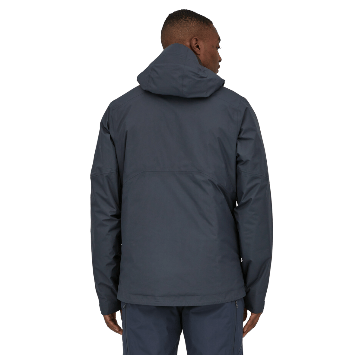 PATAGONIA MEN'S INSULATED POWDER TOWN JACKET - SMOLDER BLUE - BACK VIEW WW