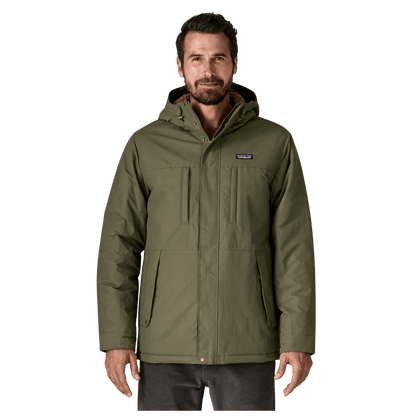 PATAGONIA MEN'S ISTHMUS PARKA HOODED JACKET - BASIN GREEN - FRONT VIEW WW