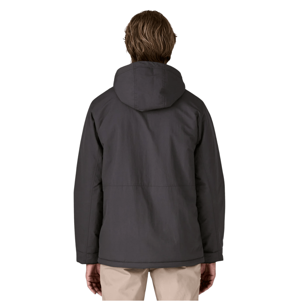 PATAGONIA MEN'S ISTHMUS PARKA HOODED JACKET - INK BLACK - BACK VIEW WW