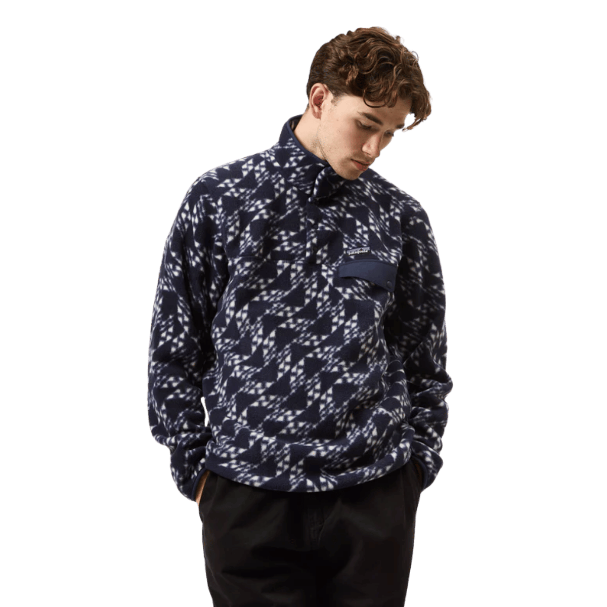 PATAGONIA LIGHTWEIGHT SYNCH SNAP-T PULLOVER - NEW NAVY WW FRONT