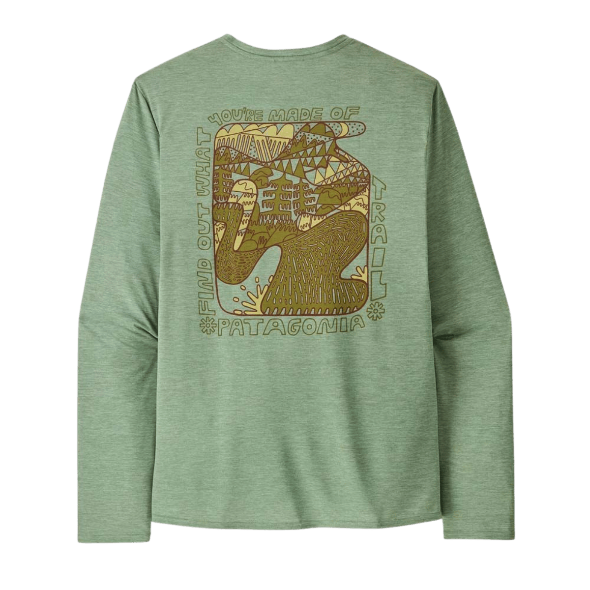 PATAGONIA LONGSLEEVED CAPILENE COOL DAILY SHIRT LAND - MADE OF: ELLWOOD GREEN X-DYE BACK
