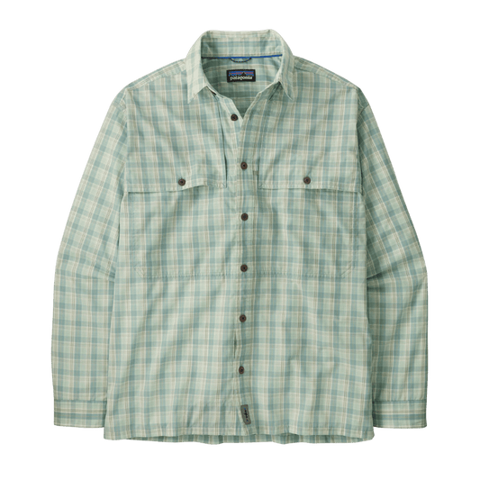 PATAGONIA LONGSLEEVE ISLAND HOPPER SHIRT - DIPPER: RINSED GREEN FRONT