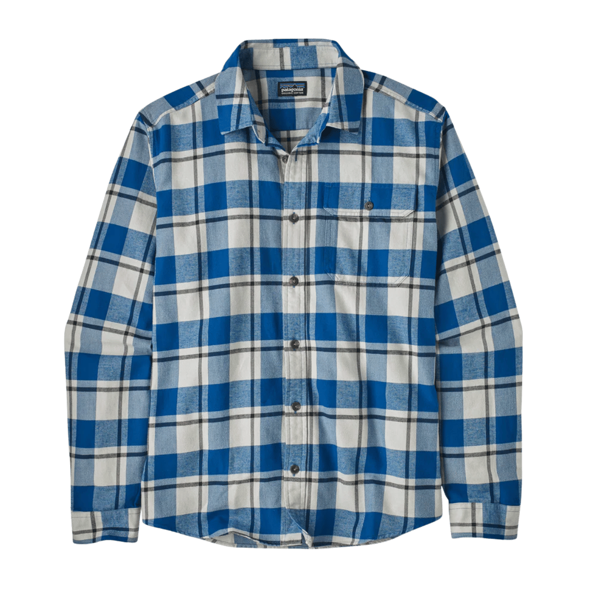 PATAGONIA LONGSLEEVE LIGHTWEIGHT FJORD FLANNEL SHIRT - ENDLESS BLUE FRONT