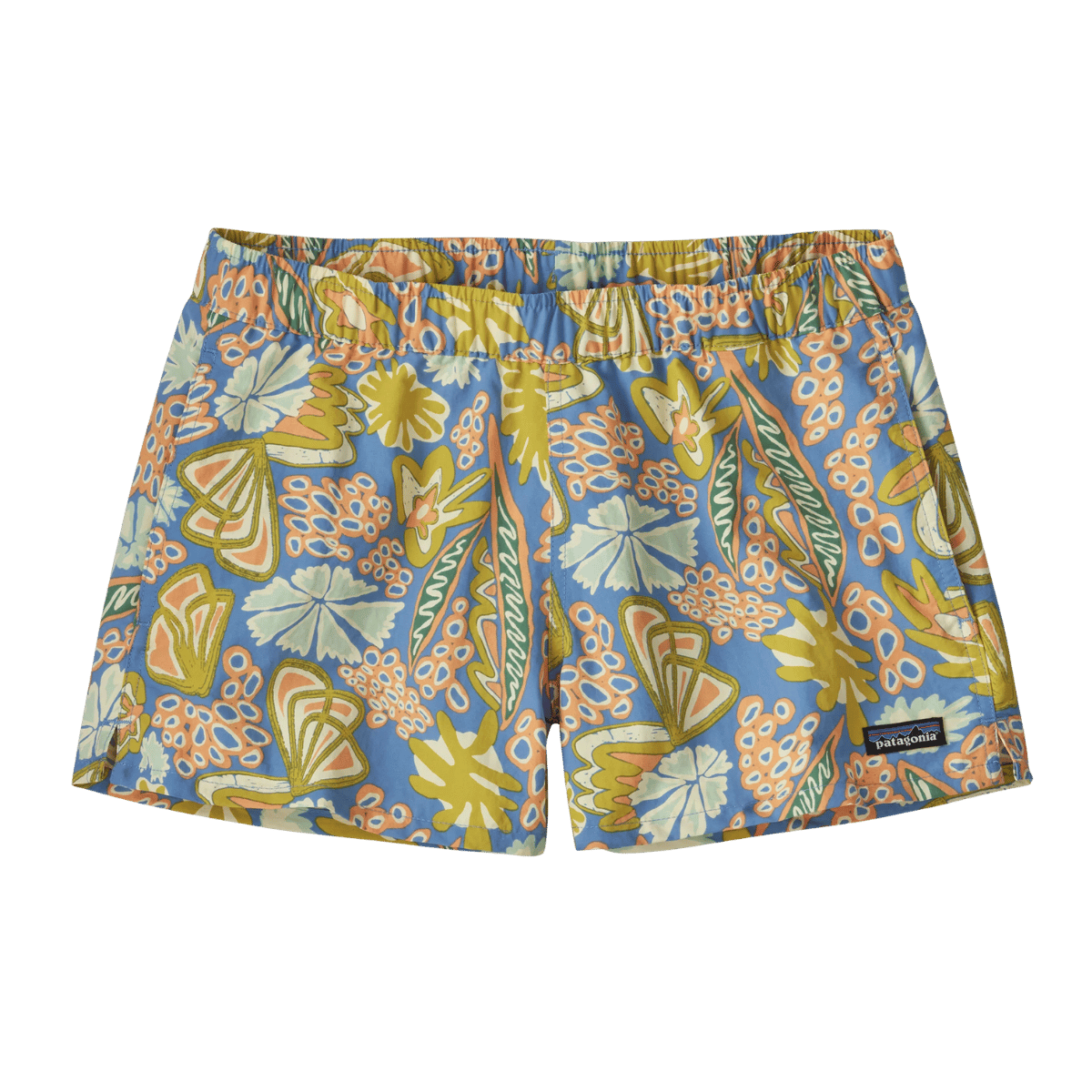 PATAGONIA WOMEN BARELY BAGGIES LOW RISE SHORTS 2-1/2" - ABUNDANT BLUE - FRONT VIEW