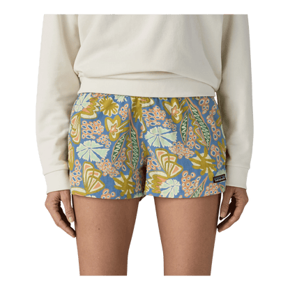 PATAGONIA WOMEN BARELY BAGGIES LOW RISE SHORTS 2-1/2" - ABUNDANT BLUE - FRONT VIEW WW