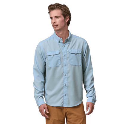 PATAGONIA LONGSLEEVE SELF GUIDED HIKE SHIRT - CHILLED BLUE WW FRONT