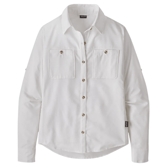 PATAGONIA WOMEN'S SELF GUIDED HIKE LONG SLEEVE SHIRT - WHITE