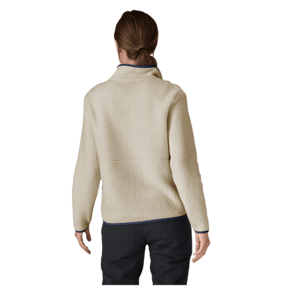PATAGONIA WOMEN'S RETRO PILE MARSUPIAL PULLOVER - NATURAL - BACK VIEW WW