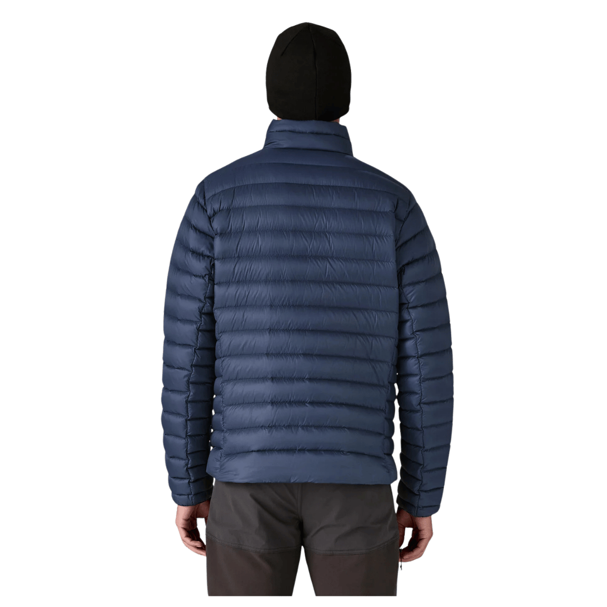 PATAGONIA MEN'S DOWN SWEATER JACKET DWR FINISH - NEW NAVY - BACK VIEW WW 