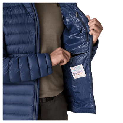 PATAGONIA MEN'S DOWN SWEATER JACKET DWR FINISH - NEW NAVY - INSIDE POCKET WW