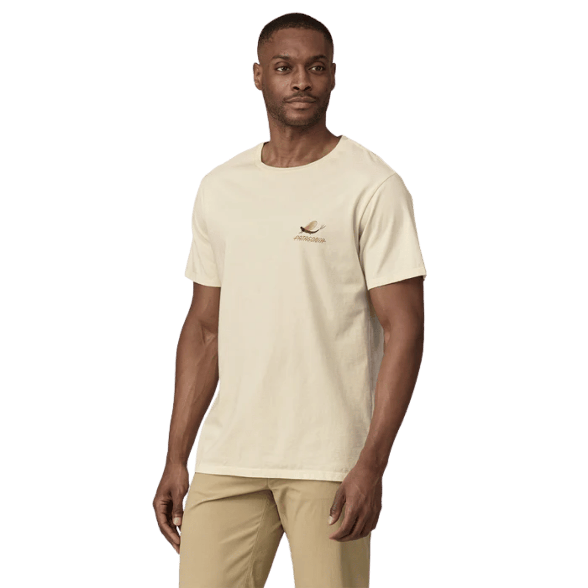 PATAGONIA MEN'S BUGGY ORGANIC T-SHIRT - UNDYED NATURAL WW FRONT