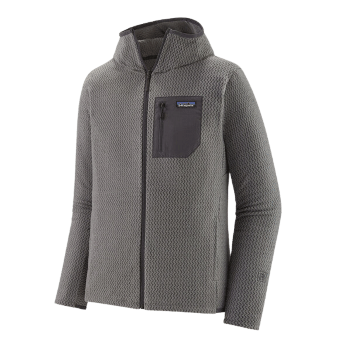 PATAGONIA MEN'S R1 AIR FULL-ZIP HOODY - FOREVER GREY FRONT