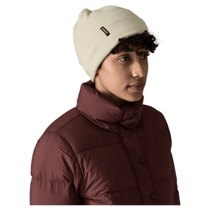 PATAGONIA MICRO D FLEECE ADJUSTABLE CUFF BEANIE - PELICAN - SIDE VIEW CUFFED