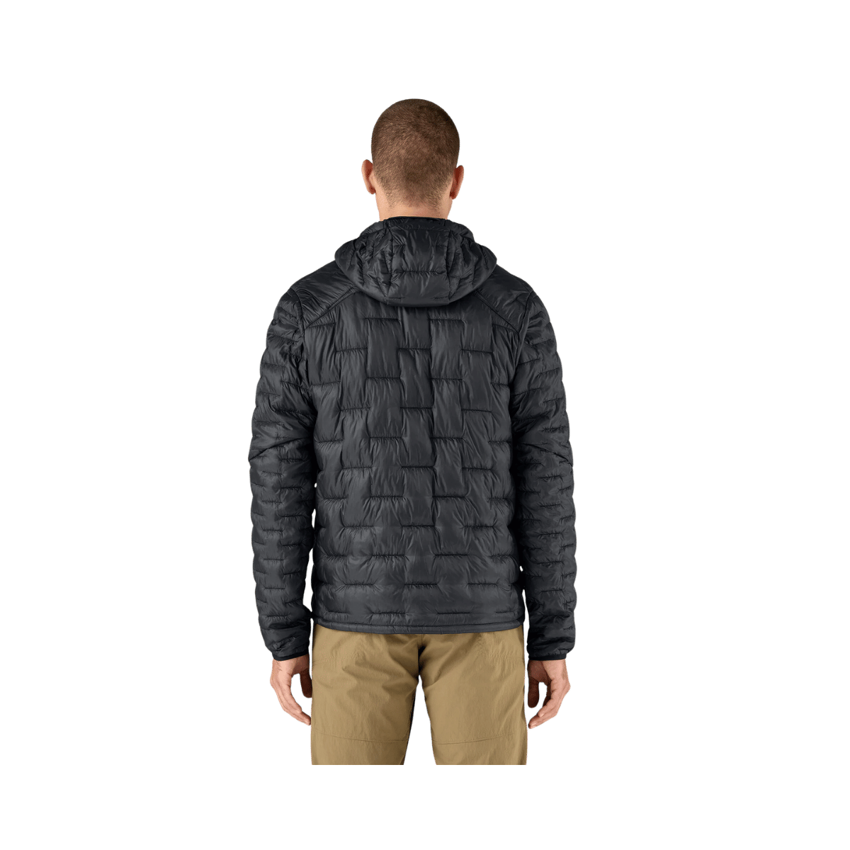 PATAGONIA MICRO PUFF HOODY-BLACK BACK MODEL