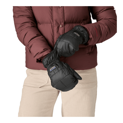 PATAGONIA NANO PUFF MITTS - BLACK FRONT MODEL