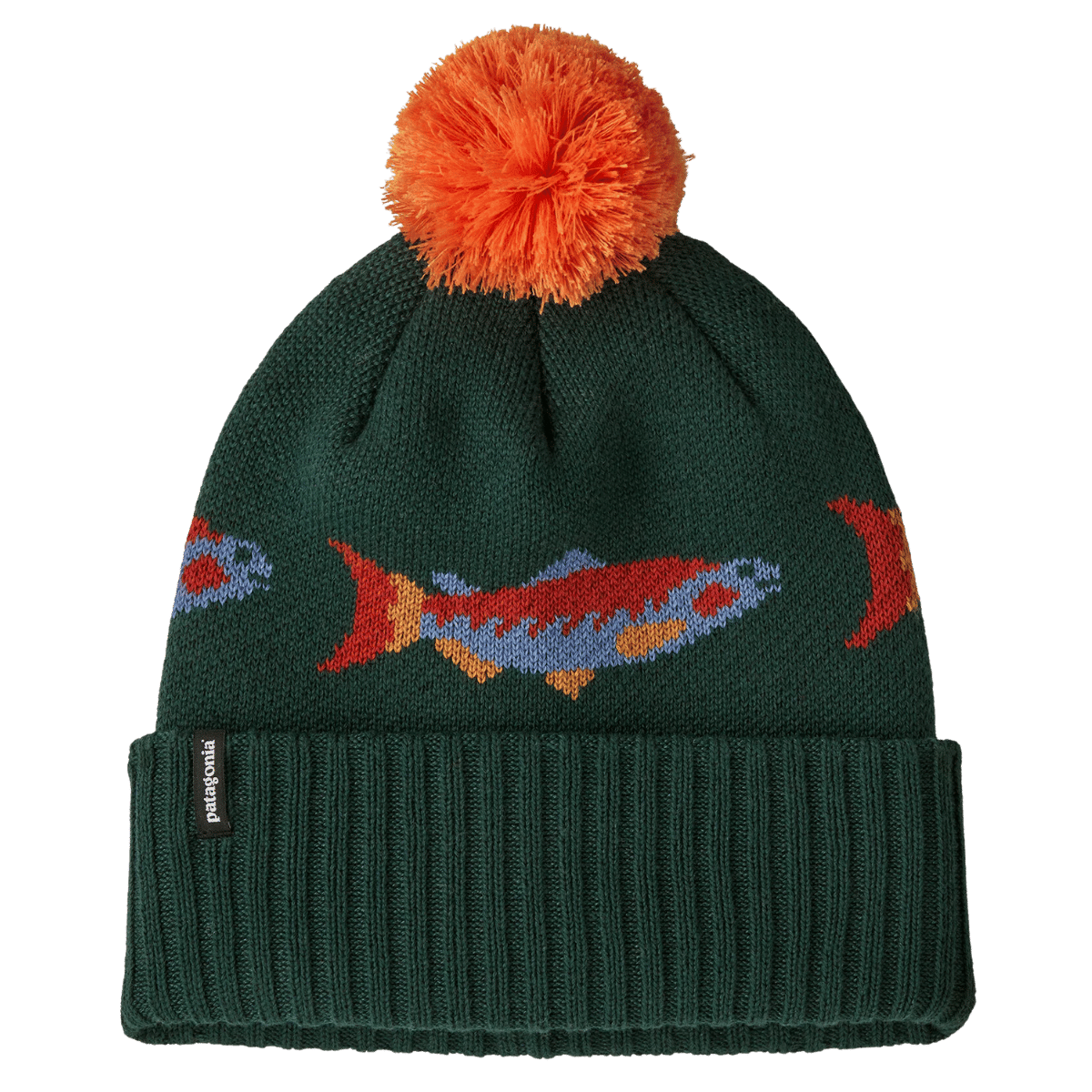 PATAGONIA POWDER TOWN CLASSIC BEANIE - OLD GROWTH GRN - FRONT VIEW
