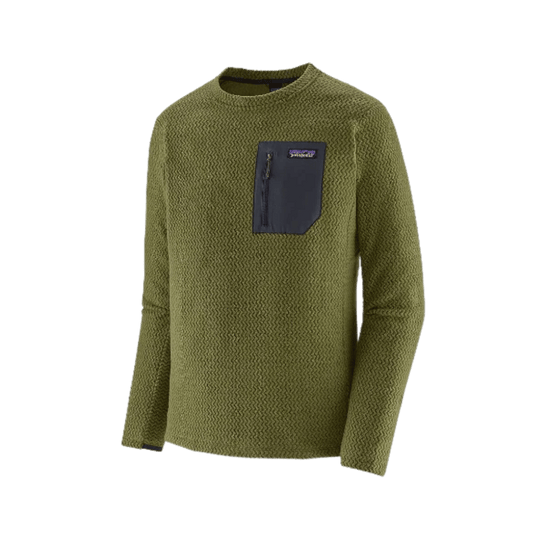 PATAGONIA R1 AIR CREW - BASIN GREEN FRONT