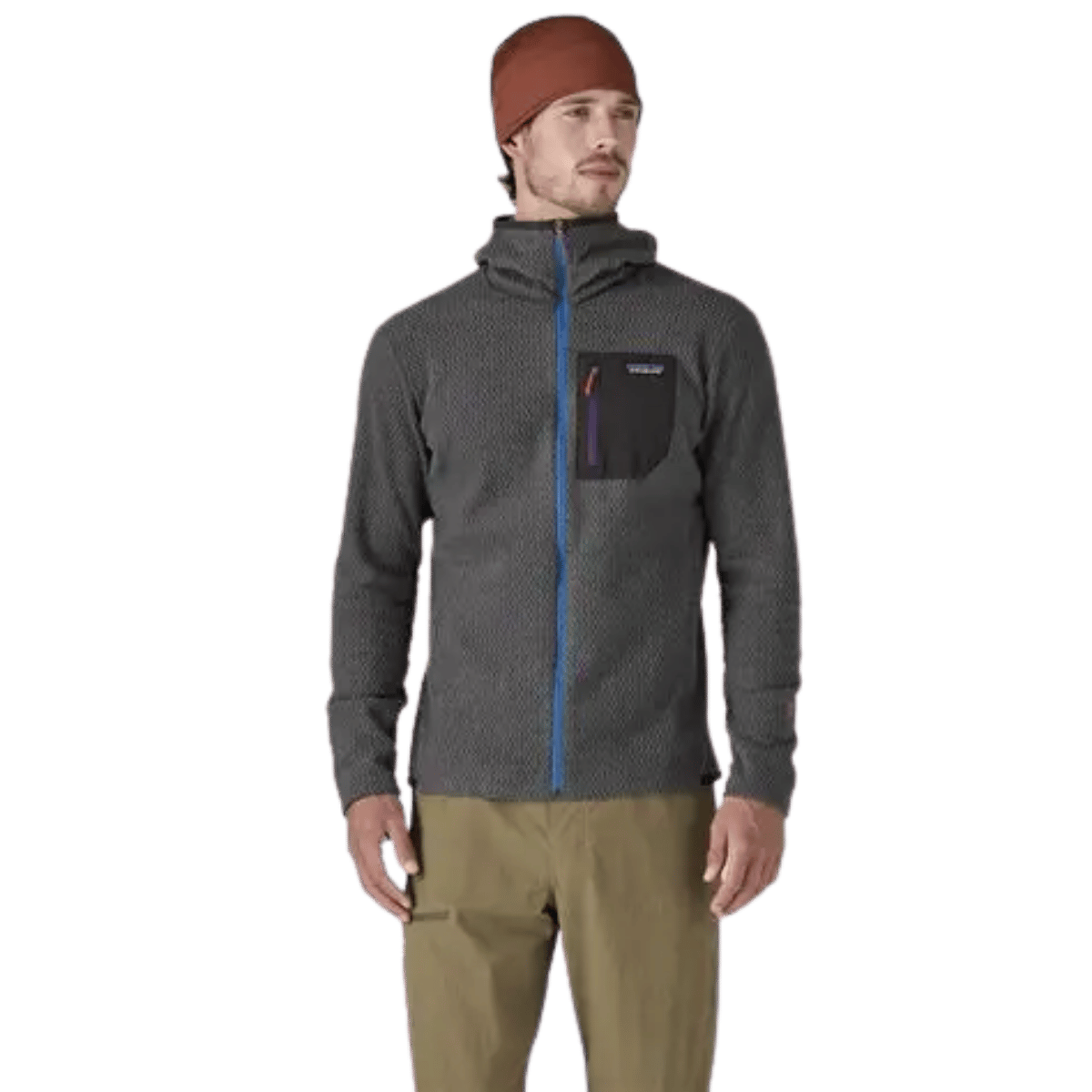 PATAGONIA R1 AIR FULL-ZIP HOODY - FORGE GREY WW FRONT