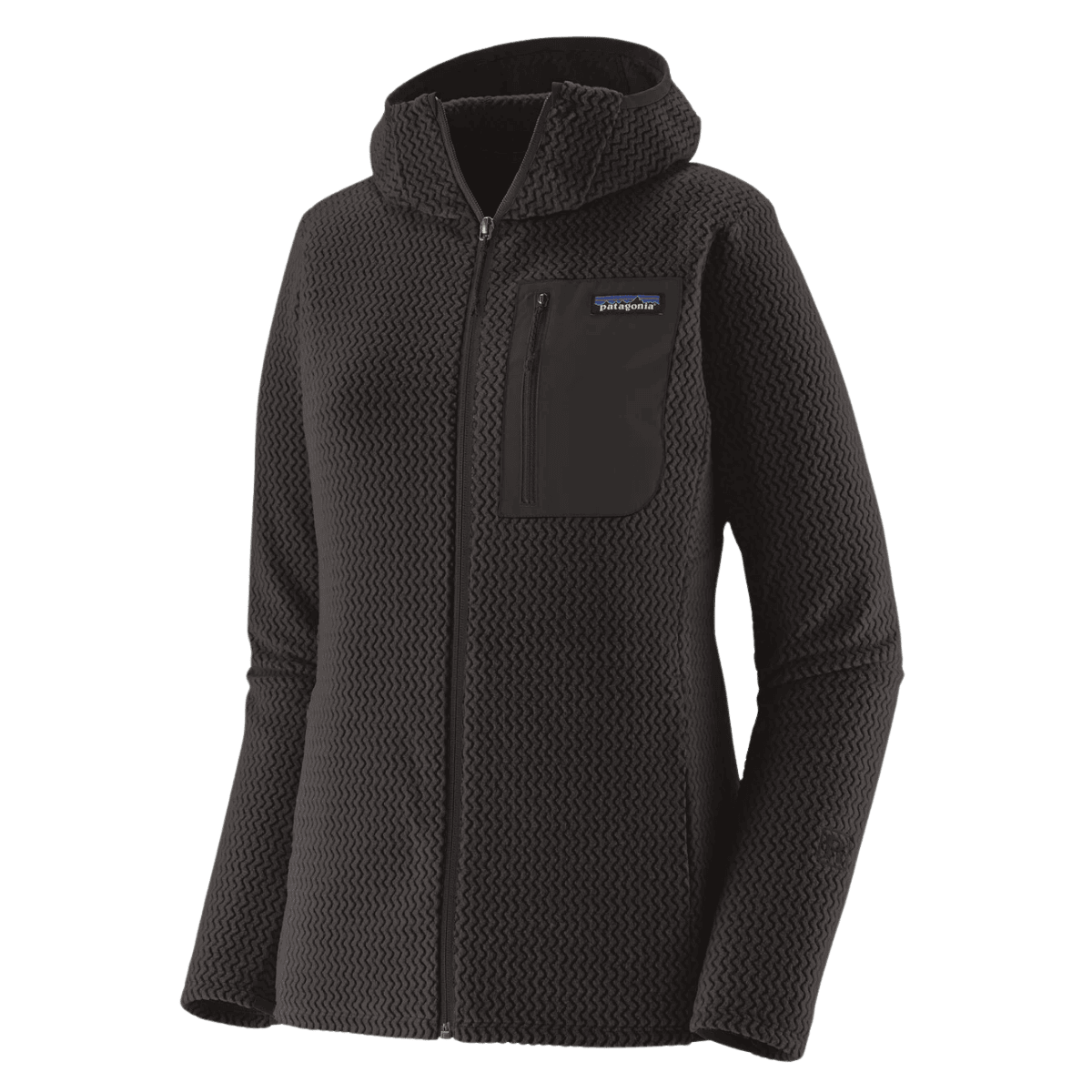 PATAGONIA WOMEN'S R1 AIR FULL ZIP HOODY - BLACK - MAIN IMAGE
