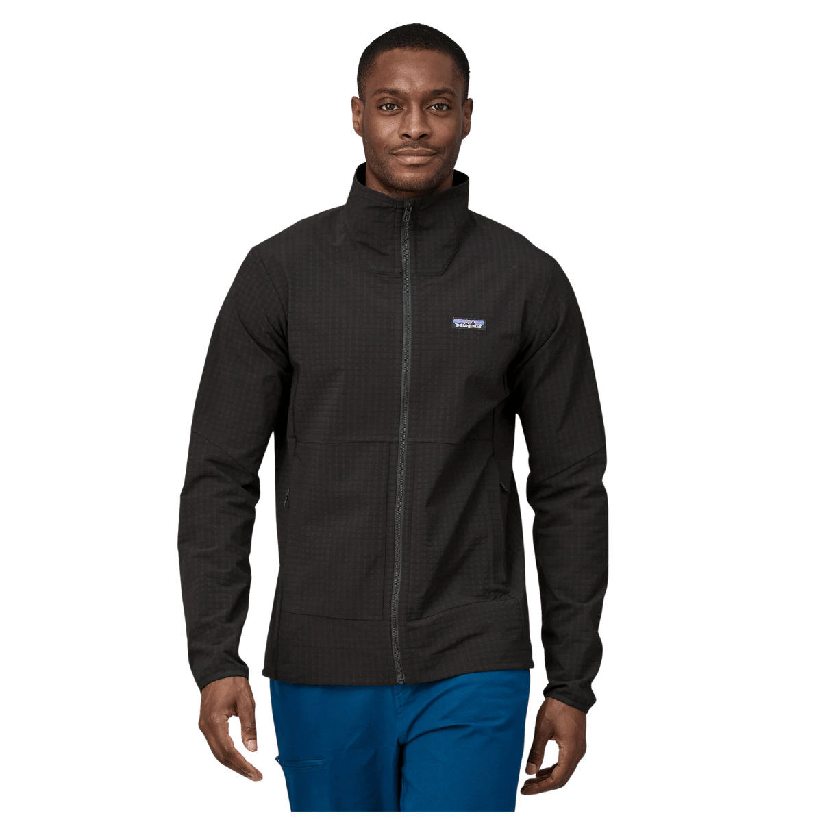 PATAGONIA R1 TECHFACE JACKET - BLACK WW FRONT