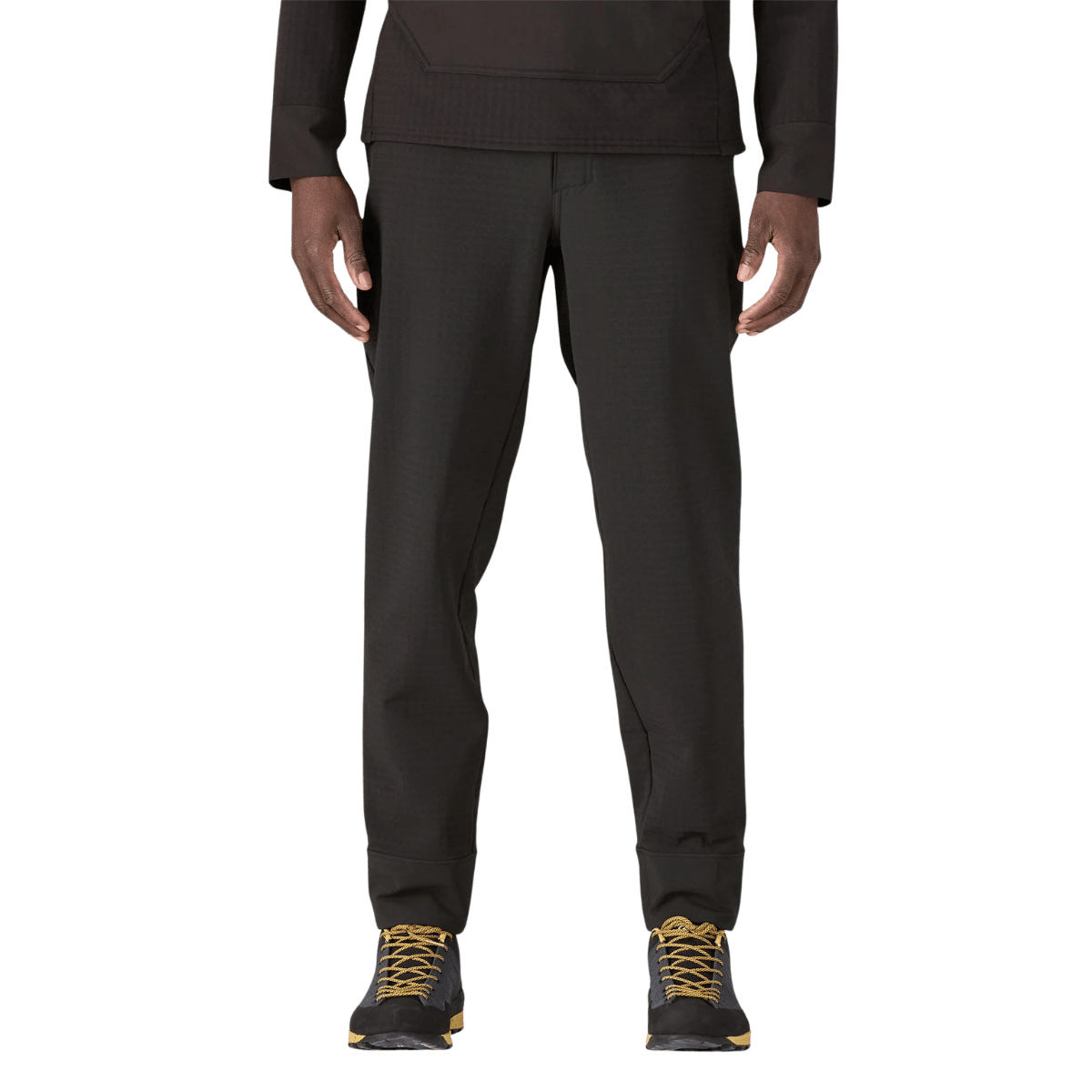 PATAGONIA R2 TECHFACE PANTS - BLACK WW FRONT 