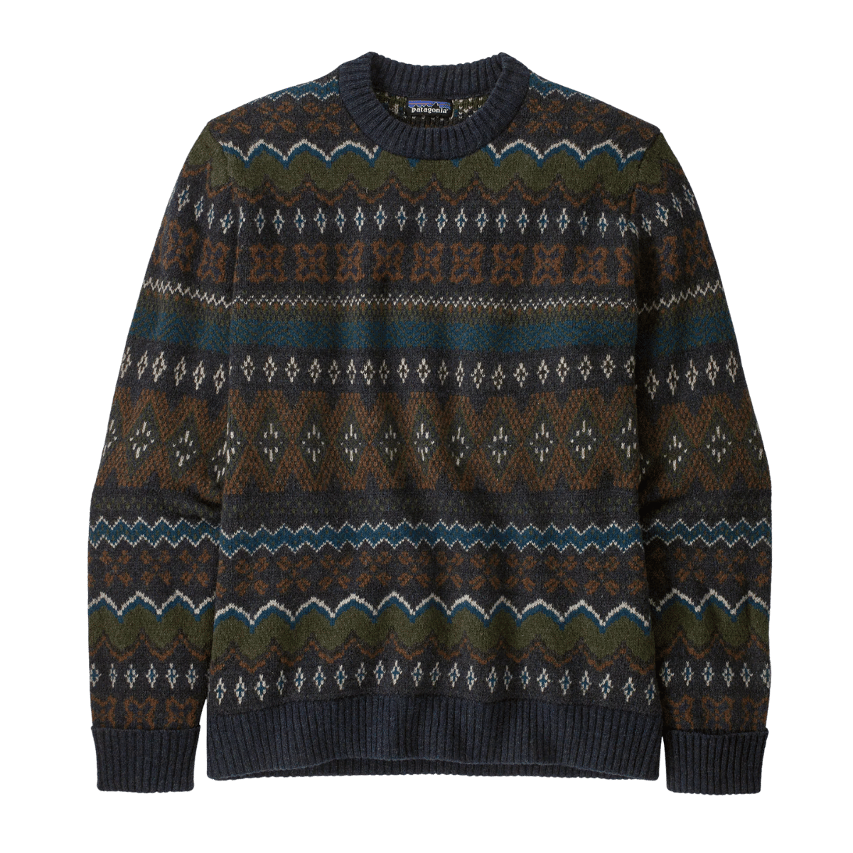PATAGONIA RECYCLED WOOL-BLEND SWEATER - SMOLDER BLUE FRONT